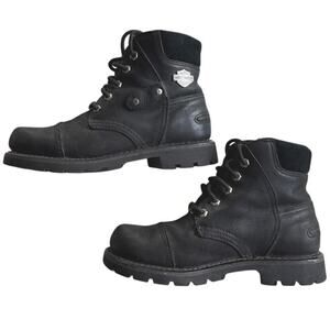 Harley Davidson Boots Motorcycle Riding Mens 7 Leather Lace Up Biker Vintage